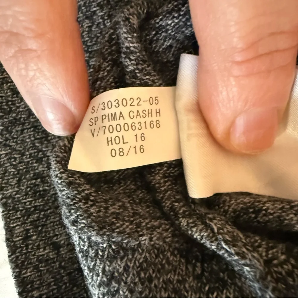 Banana Republic Cashmere Cotton Blend Men's Gray‎ Half-Zip Sweater